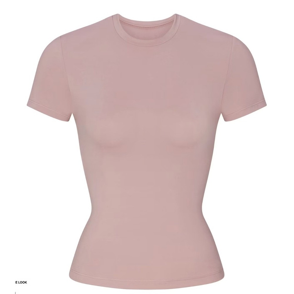Skims Matte Baby Tee SS-SSL9487W Himalayan Pink Small Short Sleeve Top